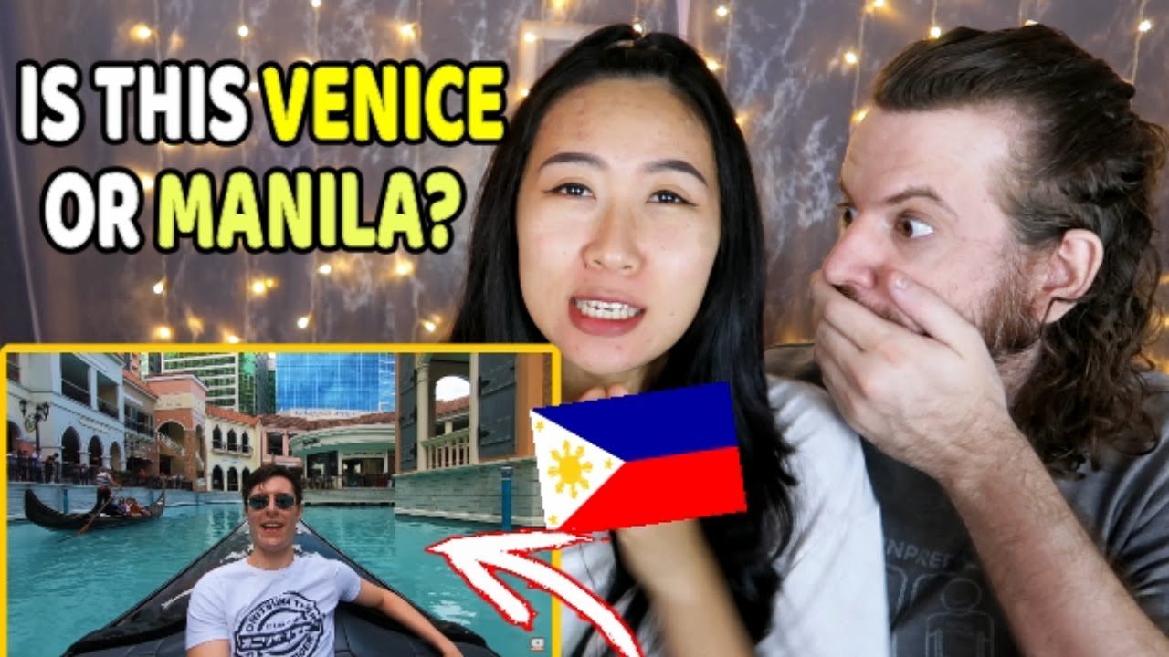 FOREIGNERS REACT to VENICE GRAND CANAL MALL in Manila, Philippines! | Max & Sujy [Reaction]