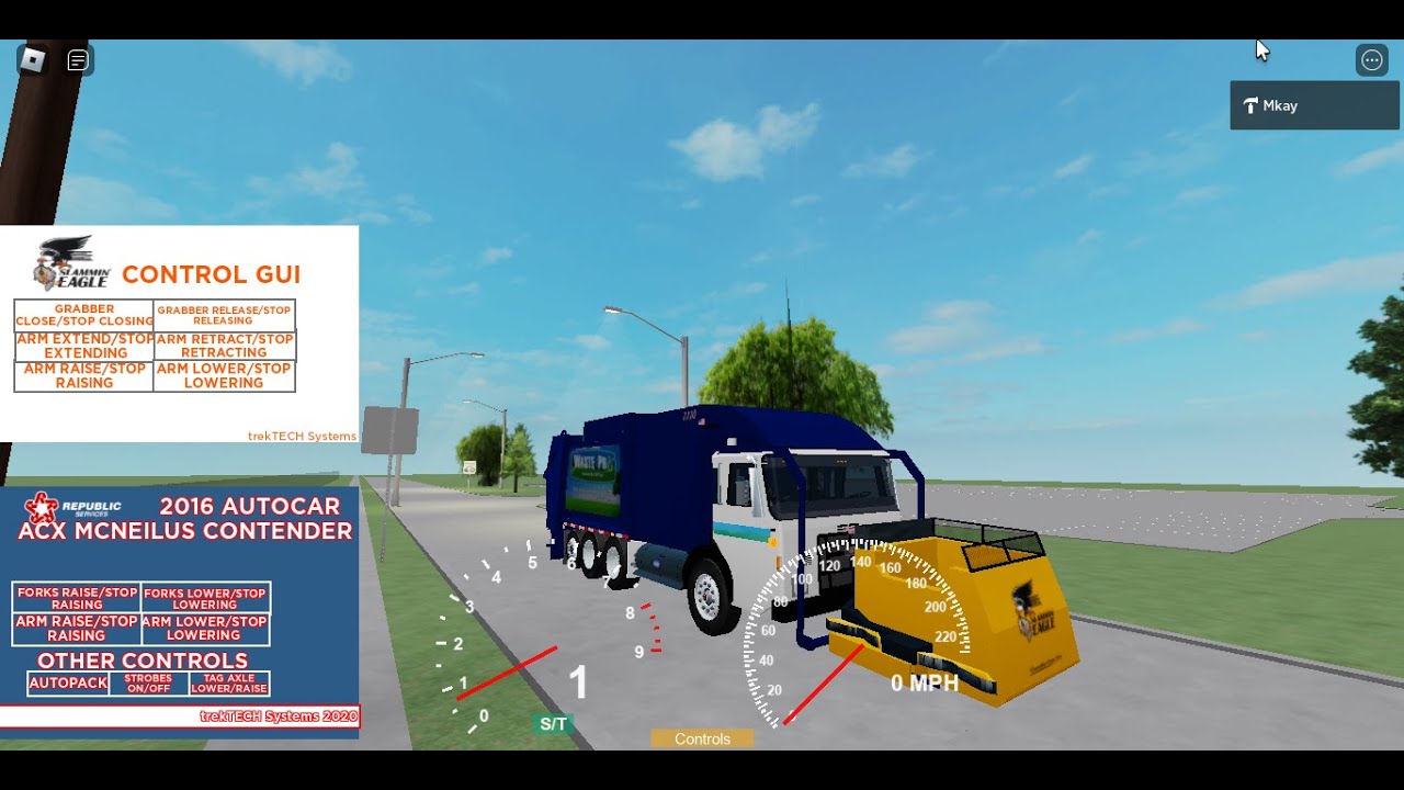 Waste Pro Roblox: Heil Half Pack CNG Curotto can on DDI Services Recycling Carts
