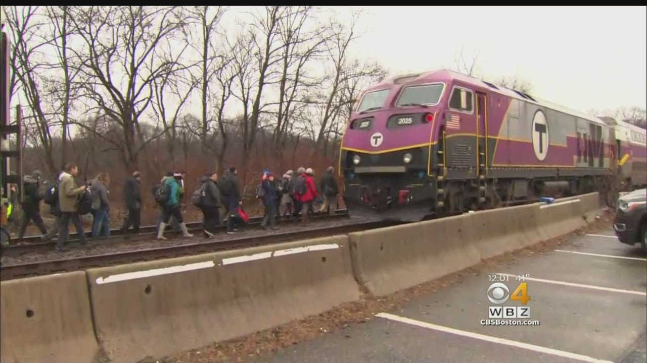 Commuters Delayed For Hours After MBTA Train Derails In Waltham
