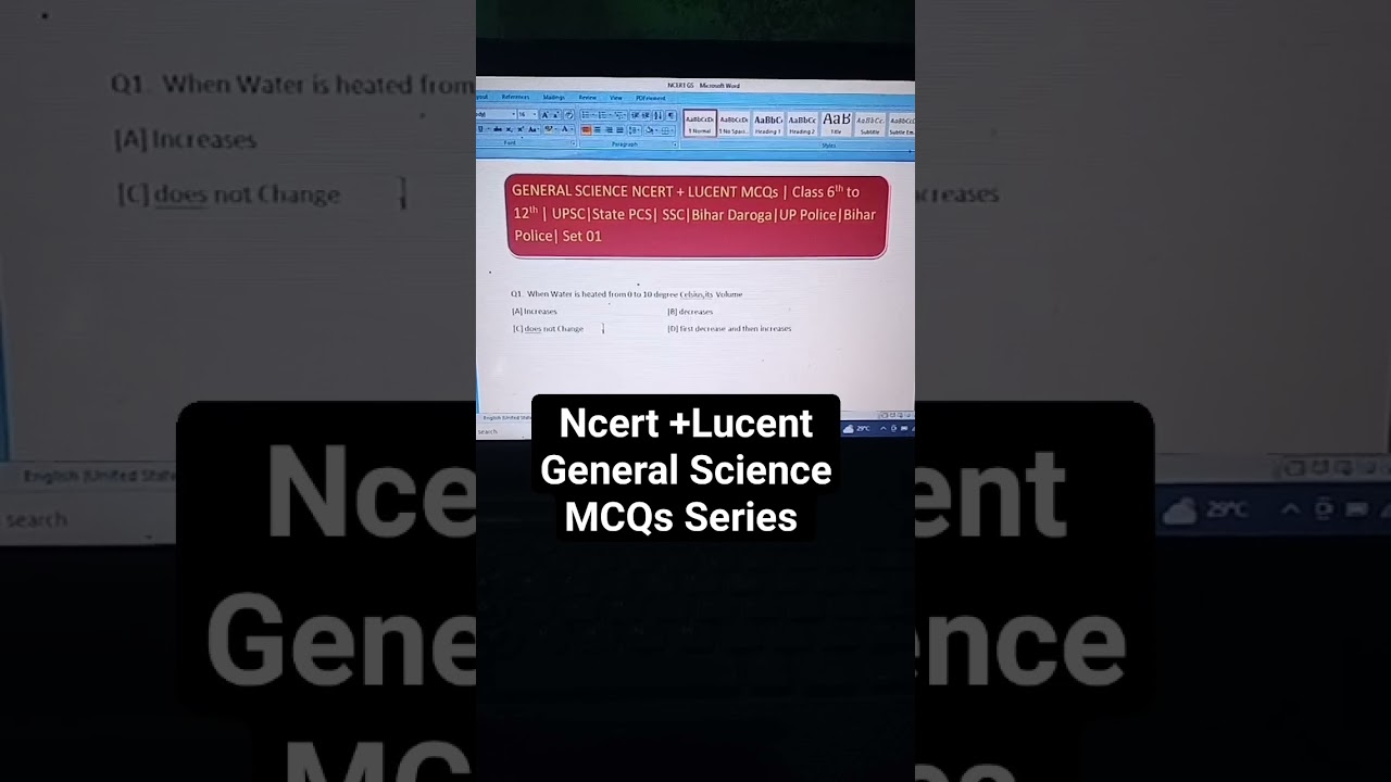 NCERT +lucent General Science MCQs Series /UPSC/State PCS/SSC/Bihar daroga/Bihar Police/UP Police