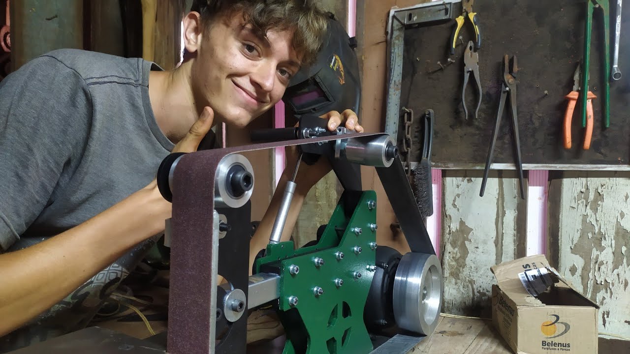 comprei uma lixadeira de cinta da amora //unboxing