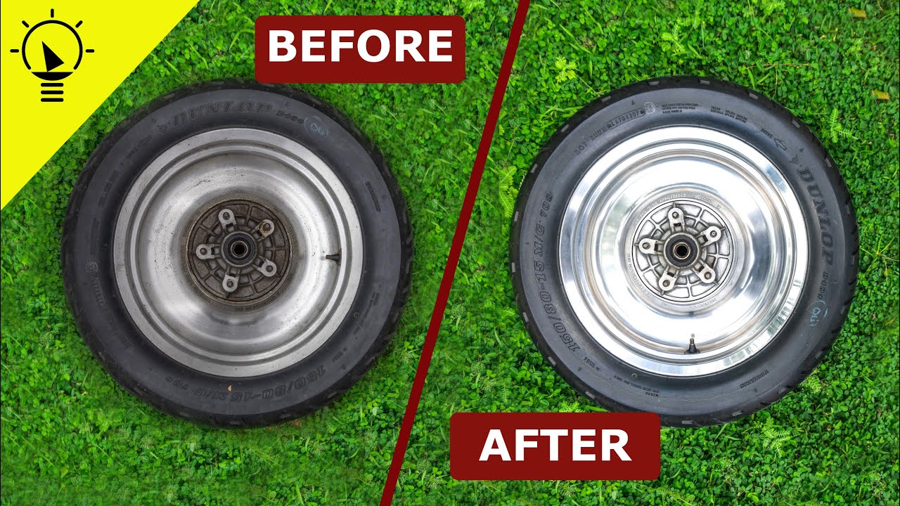 How to Polish Aluminum Wheels | Honda Magna VT250