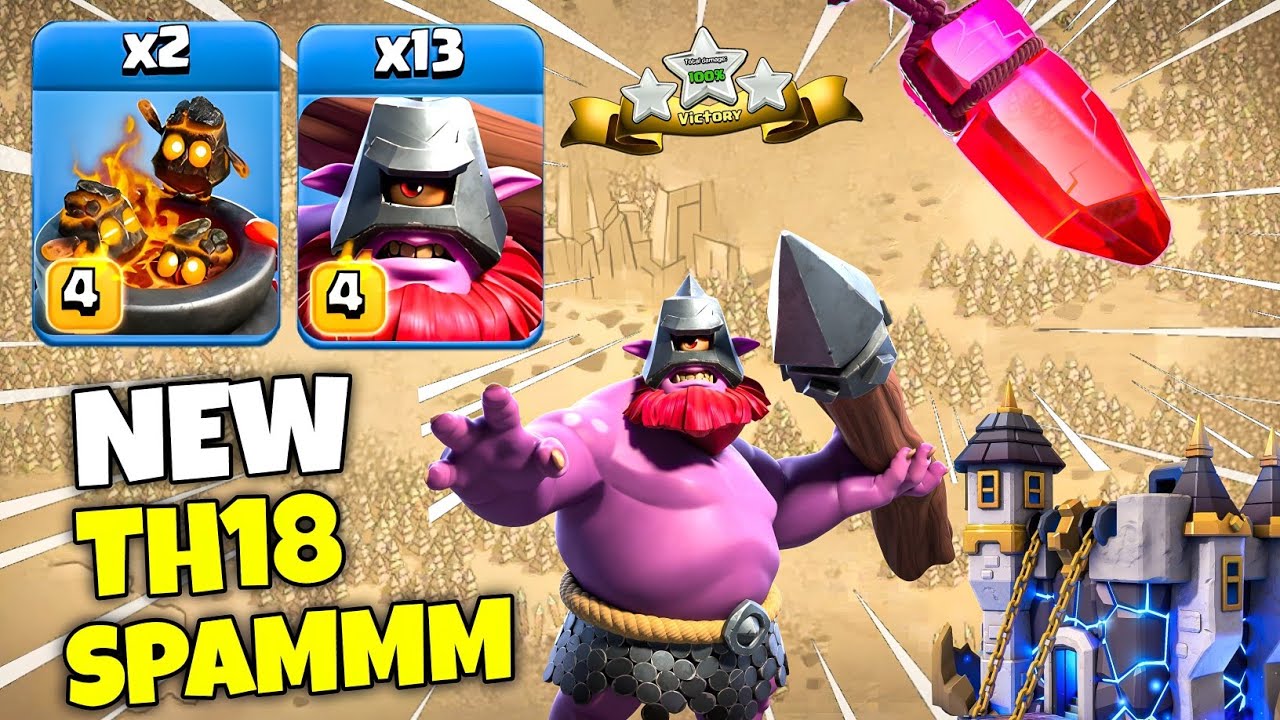 TH18 Easy 3 Star Trick 🤯 Thrower + Furnace Attack Strategy ! Clash of Clans