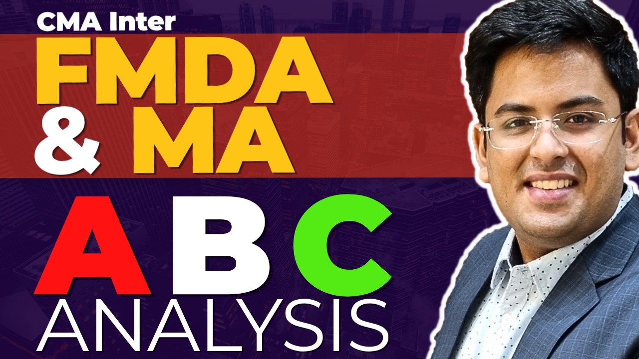 CMA Inter FMDA & MA - June (2026) | Paper Pattern & ABC Analysis