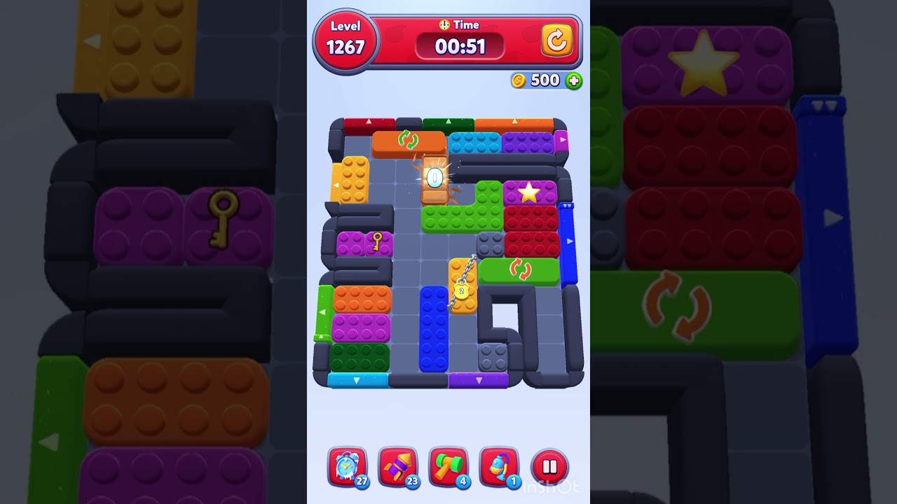Color Block Jam Level 1267 &ndash; Full Puzzle Solution (No Boosters)