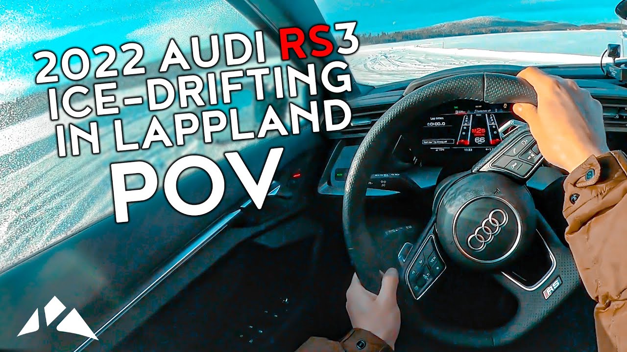 Ice Drifting 2022 Audi RS3 quattro in Lappland POV - Viamontis
