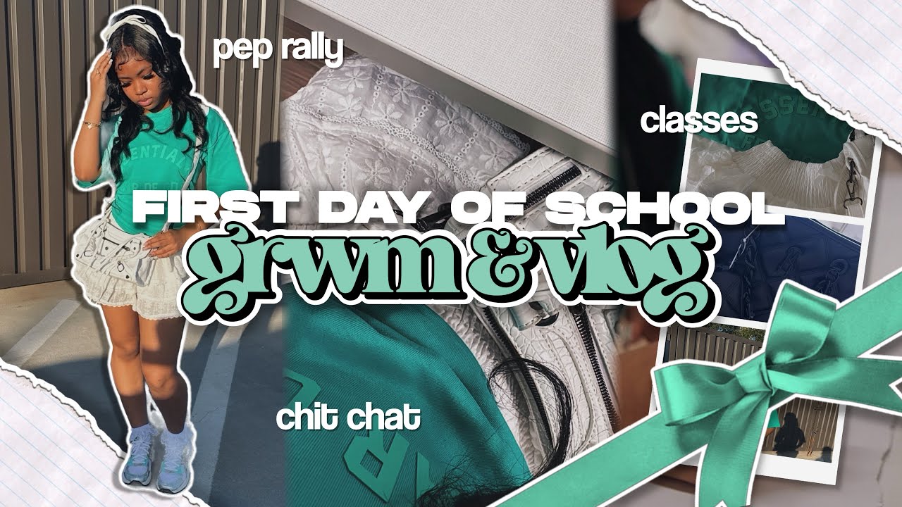 GRWM: FIRST DAY OF SCHOOL + VLOG *junior year* | Victory Marrie