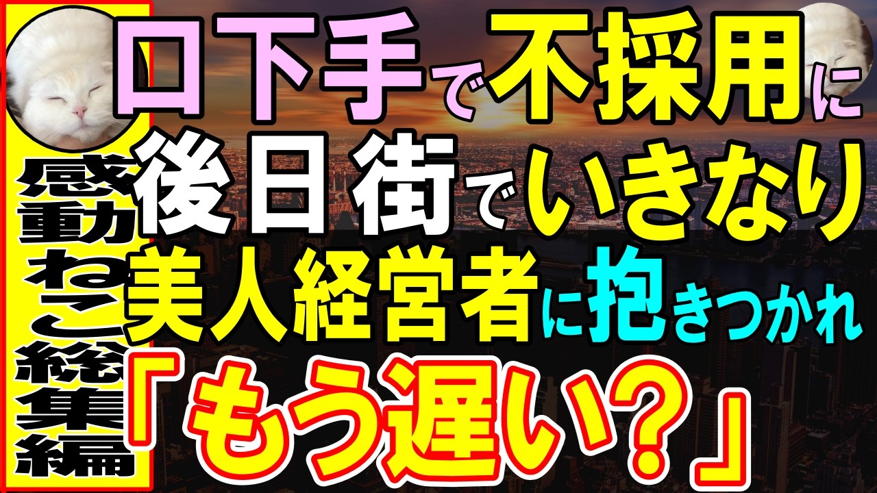 【感動する話】面接を受けるも口下手なせいで不採用になってしまったが、後日、契約者と意見が合わず悩む美人経営者が俺の作品を見かけ、彼女が慌てて俺に会いにきて…【いい話・泣ける話・朗読】