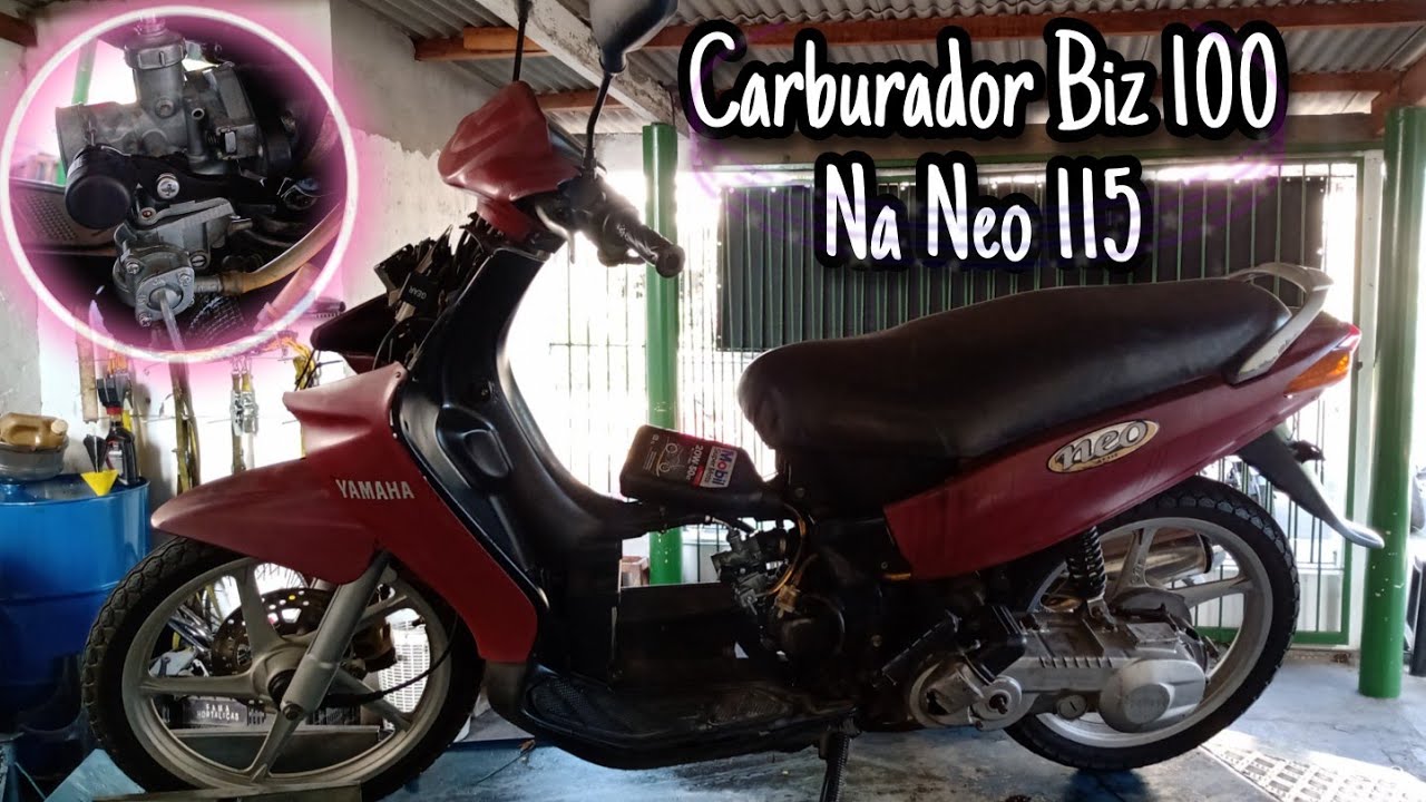 ADAPTAÇÃO CARBURADOR BIZ 100 NA NEO 115 PASSO A PASSO.