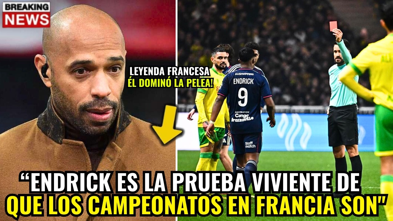🚨¡GUAU! ¡MIRA LA INDIGNANTE REACCIÓN DE HENRY ANTE LA EXPULSIÓN DE ENDRICK EN FRANCIA!