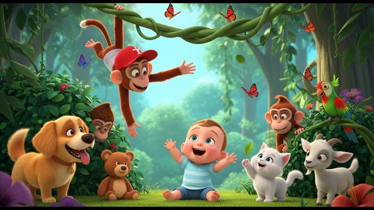 New 2026 Special: Bandar Mama Ki Shararaten | Baby Aur Animal Friends Ki Heartwarming Masti 🐒❤️