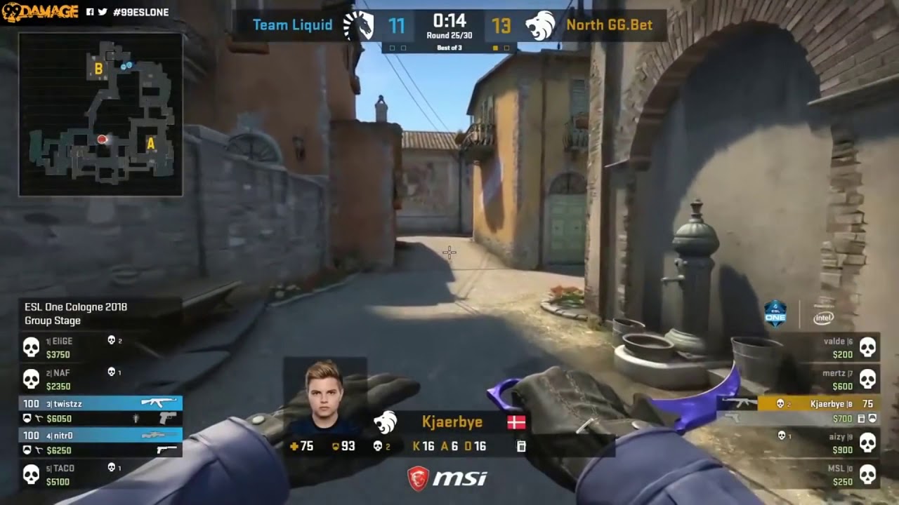 Kjaerbye Monsterous 1v4 Clutch | ESL ONE Cologne 2018 | CSGO
