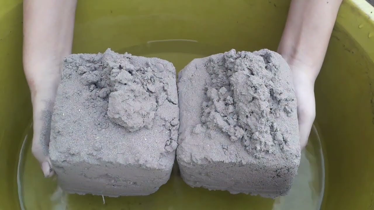 Pure Sand Milky soft shapes Crumbling on floor + water so Yumi & satisfying mini libi 💦😋❤️