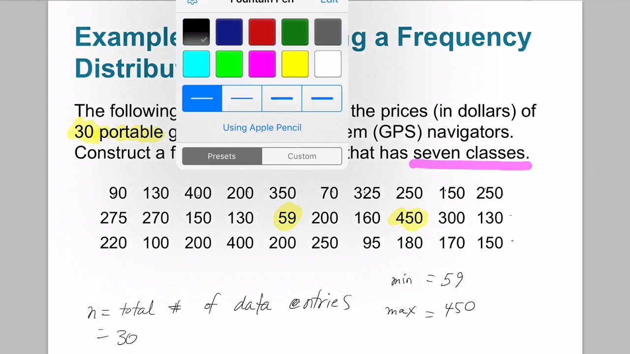 Frequency Distributions and Their Graphs (2.1)