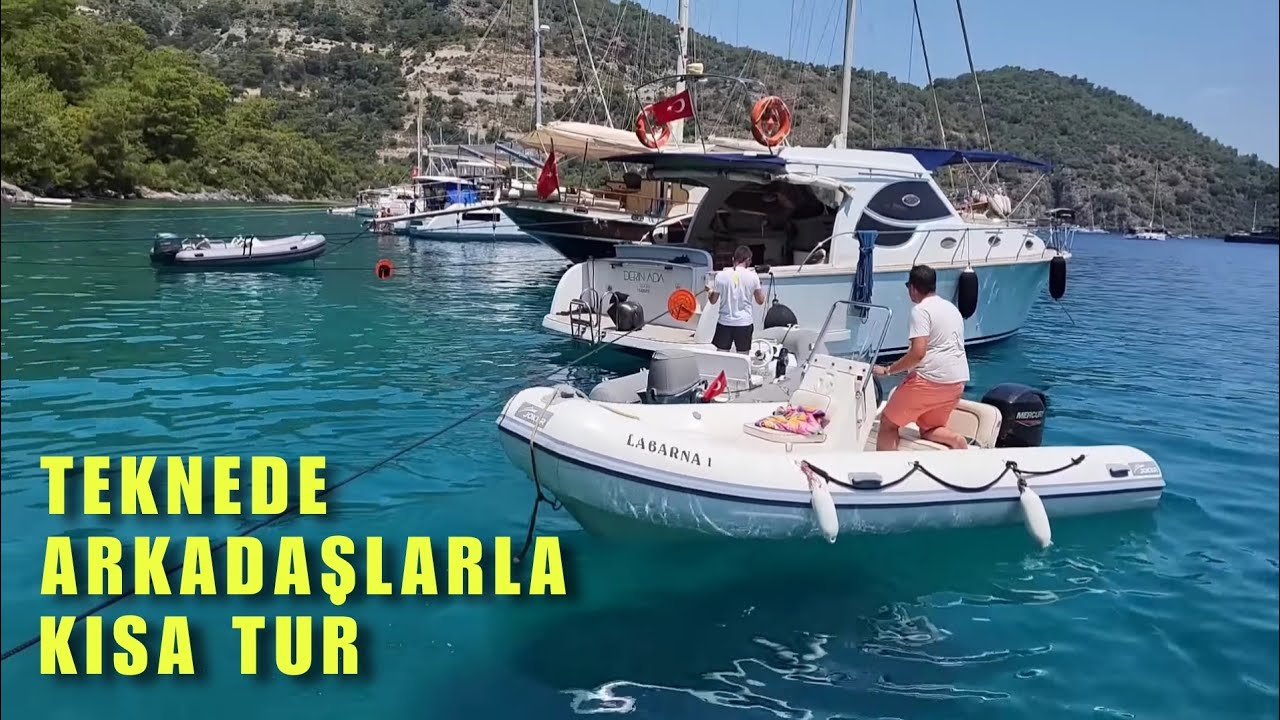 Göcek'te Teknede arkadaşlarla kısa tur. Boatlife in Göcek.