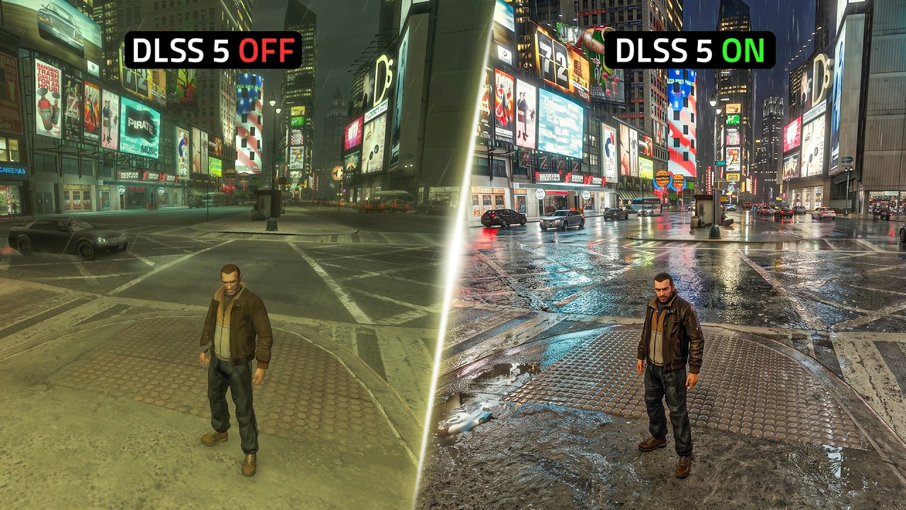 GTA 4 Vanilla vs DLSS 5 + Graphics Mods | Full Graphics Comparison