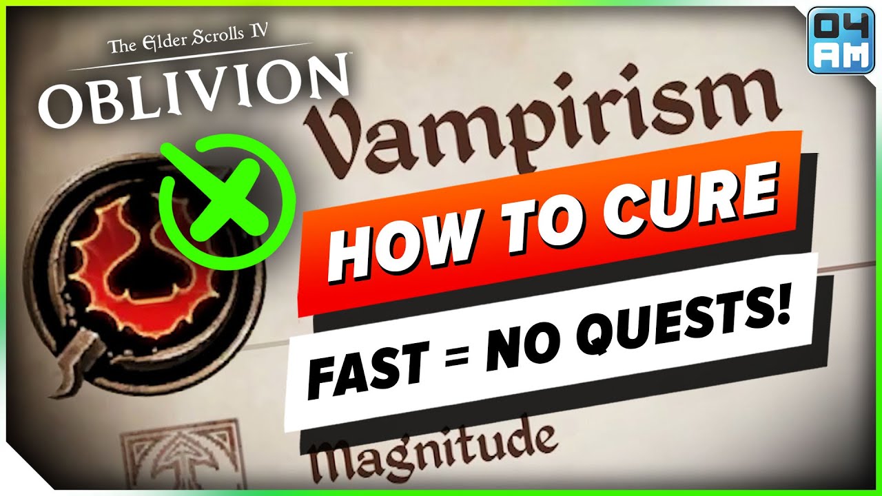 Как быстро вылечиться от вампиризма в Oblivion Remastered! Краткое руководство