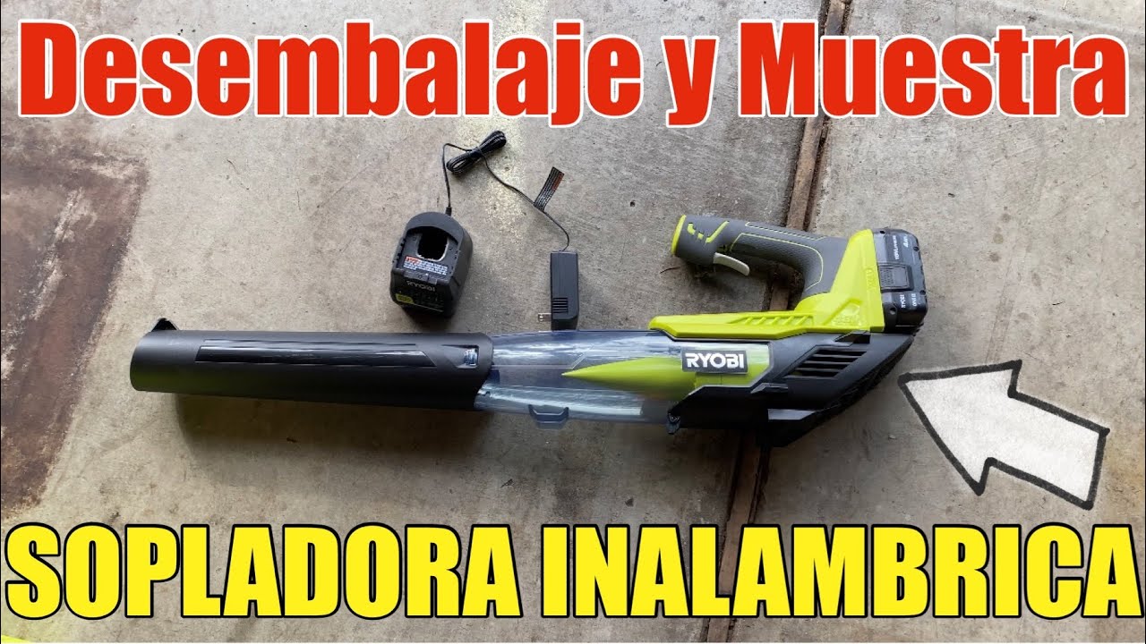 Desembalaje y Muestra de Sopladora Inalámbrica RYOBI ONE+ 18V 100MPH Cordless Jet Fan Leaf Blower