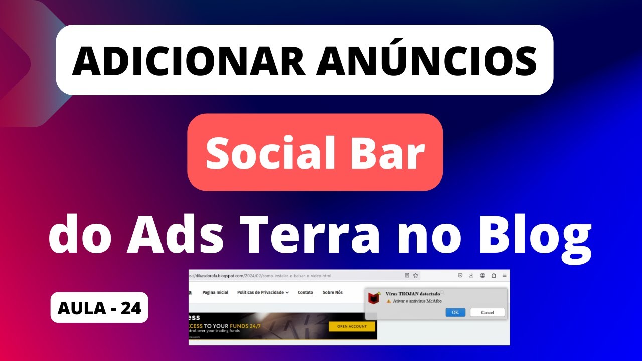 How to Add Terra Ads Bar to Your Blog - Lesson 24