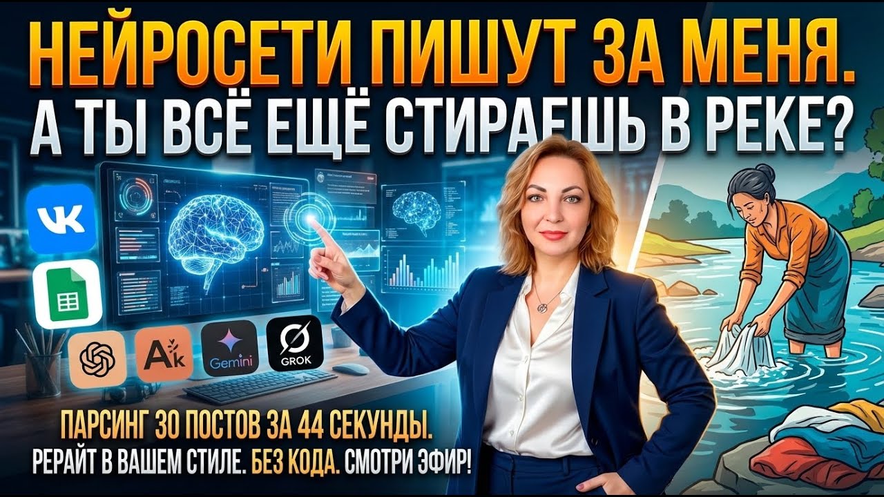 Я показала, как за 44 секунды спарсить 30 постов конкурентов — и тут же переписать их в своём стиле
