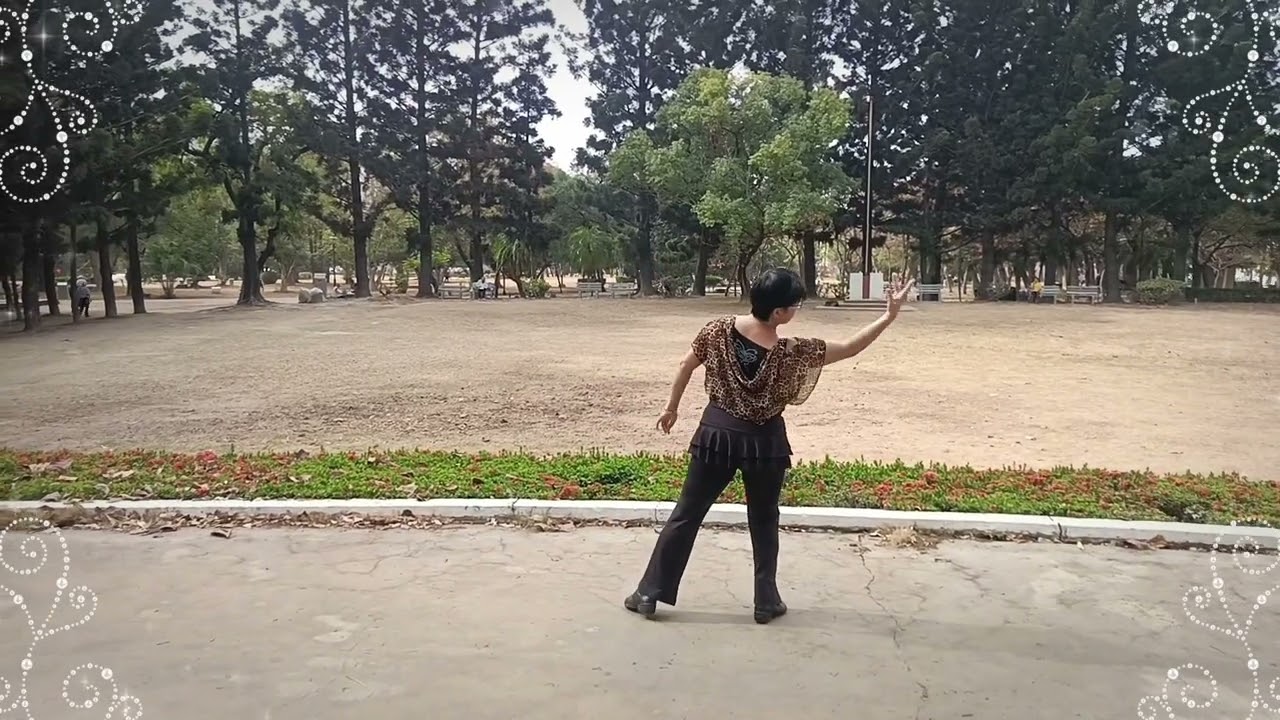 金蓮淚（華爾滋）背面~台南公園單人舞班            編舞者：莊雪香老師