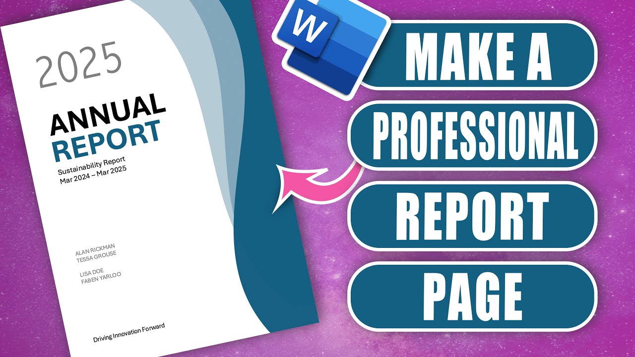 How to Create a Professional Report Cover Page in Microsoft Word