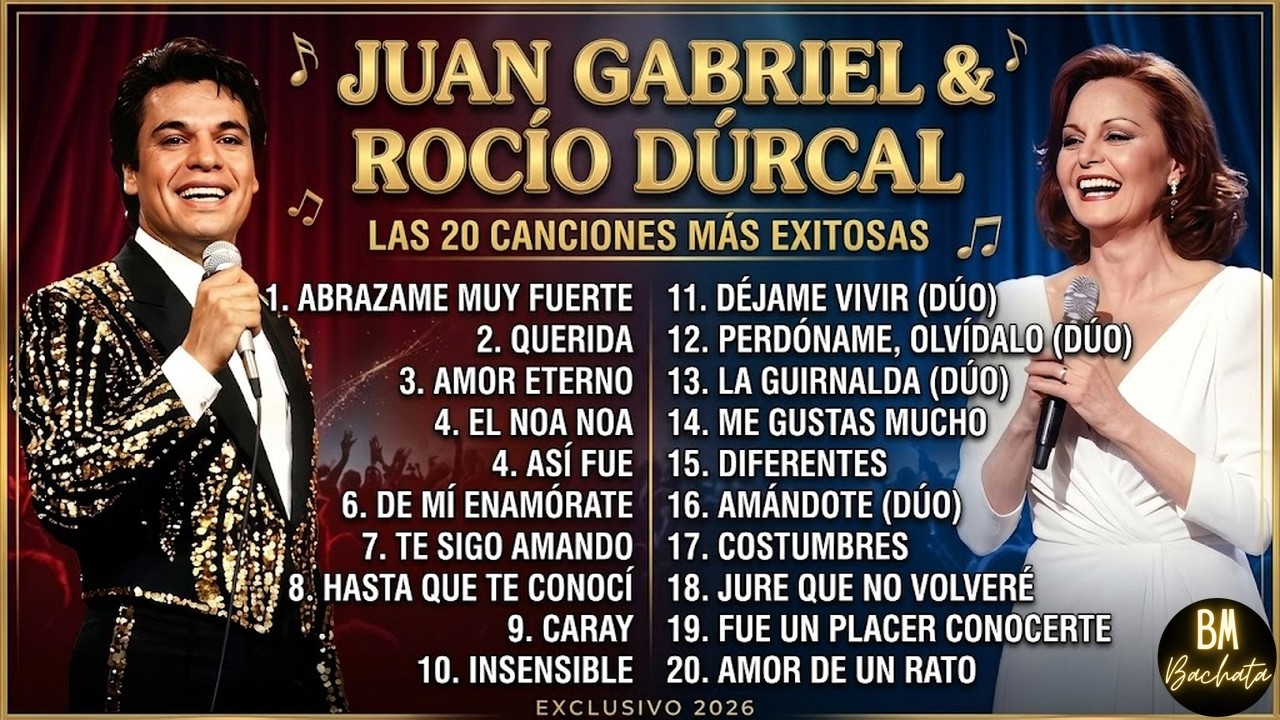 20 Joyas Musicales de Juan Gabriel y Roc&iacute;o D&uacute;rcal Que Te Har&aacute;n Recordar