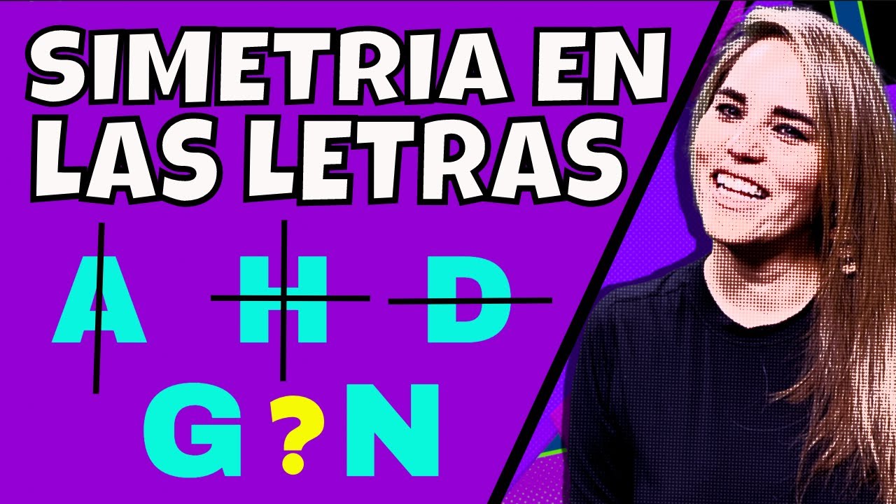 Lineas de simetr&iacute;a o ejes de simetr&iacute;a en las letras | Aprende con ame simetria