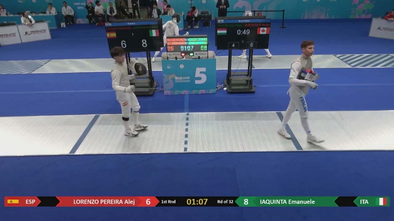 Wuxi Worlds 2025 CMF - L32 - Alejandro Lorenzo Pereira ESP v Manu Iaquinta ITA