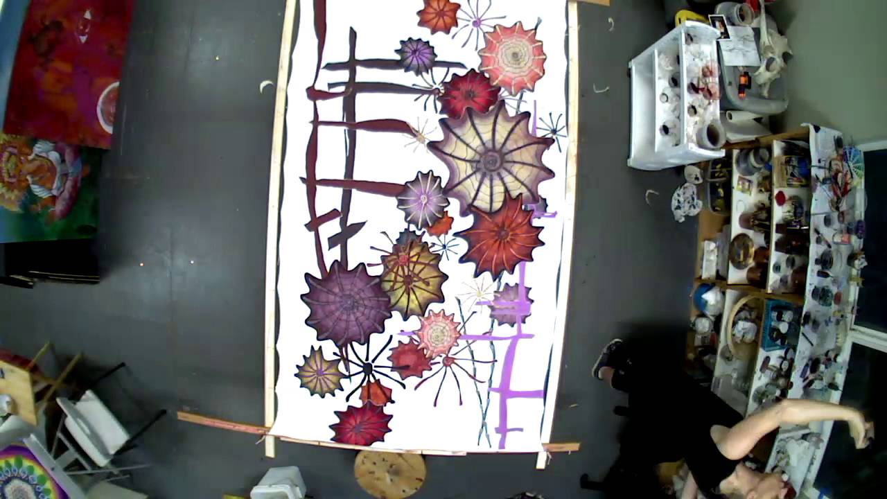 A one-month Silk Painting done in a minute!