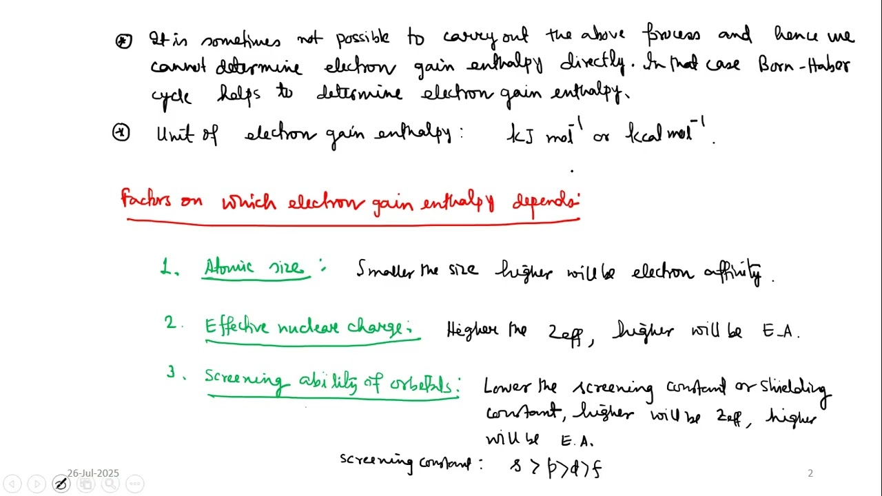 Periodic Table and Periodic Properties: Lecture 4