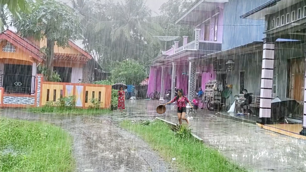 СТРАШНЫЙ ! !🌧️ Экстремальная прогулка. Грозы и красивая горная местность | Дождь для сна