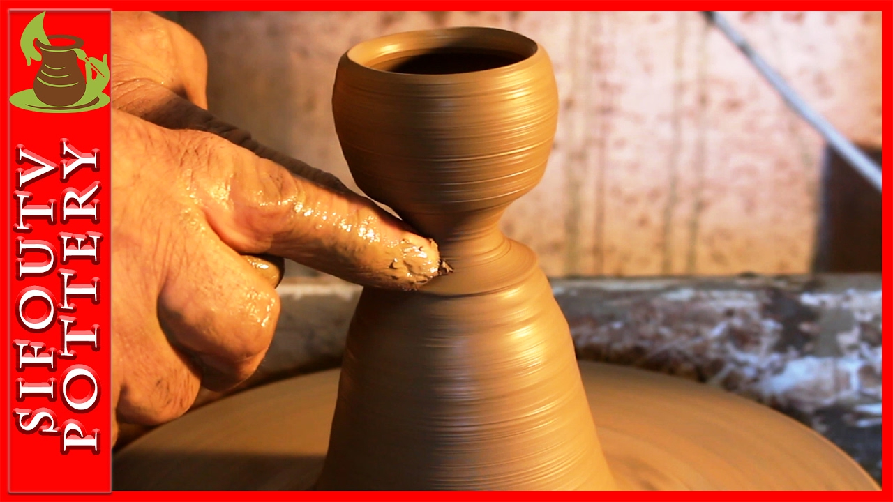Pottery throwing - How to Make a Pottery egg holder cup #4