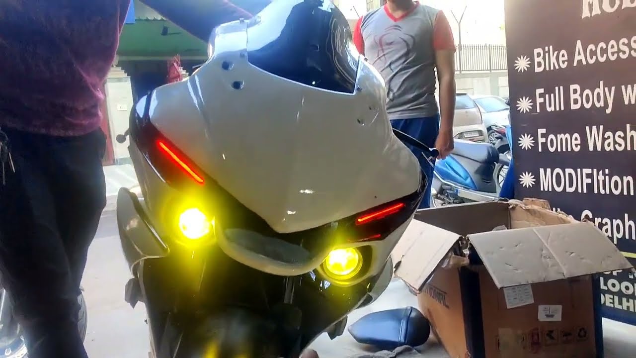 R1M head in R15 V2 only one in delhi __ R1M TANK R1M TAIL best modified R15 V2