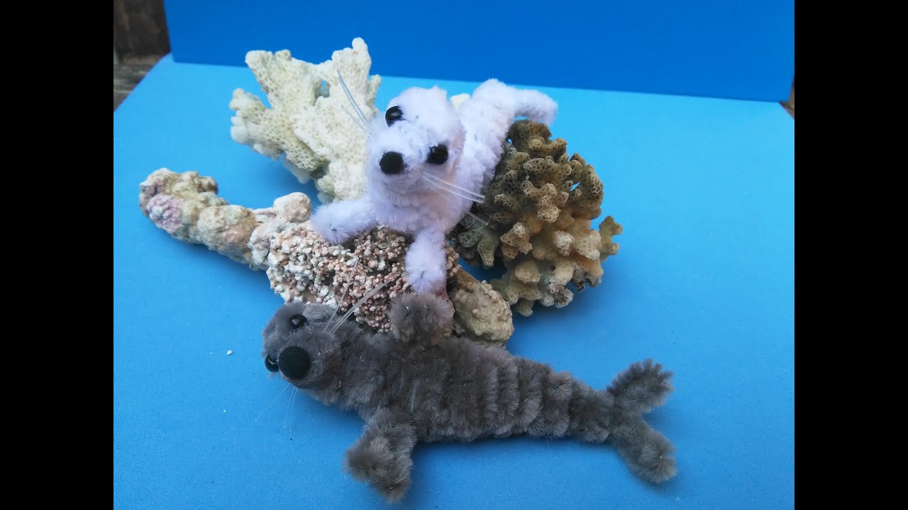 Foca con limpiapipas
