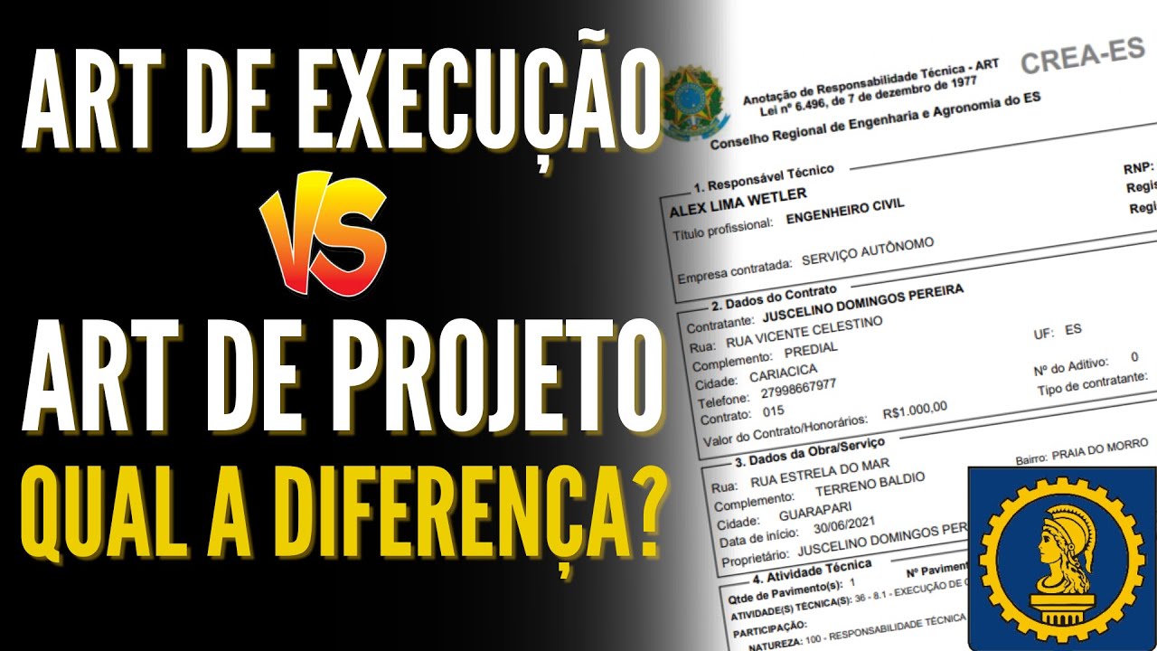 Qual a Diferença entre ART de Execução e ART de Projeto