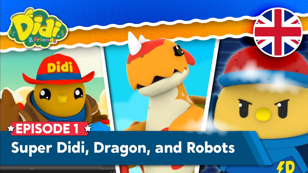 Story for Kids in English | Episode 1: Super Didi, Dragon, and Robots | Didi & Friends