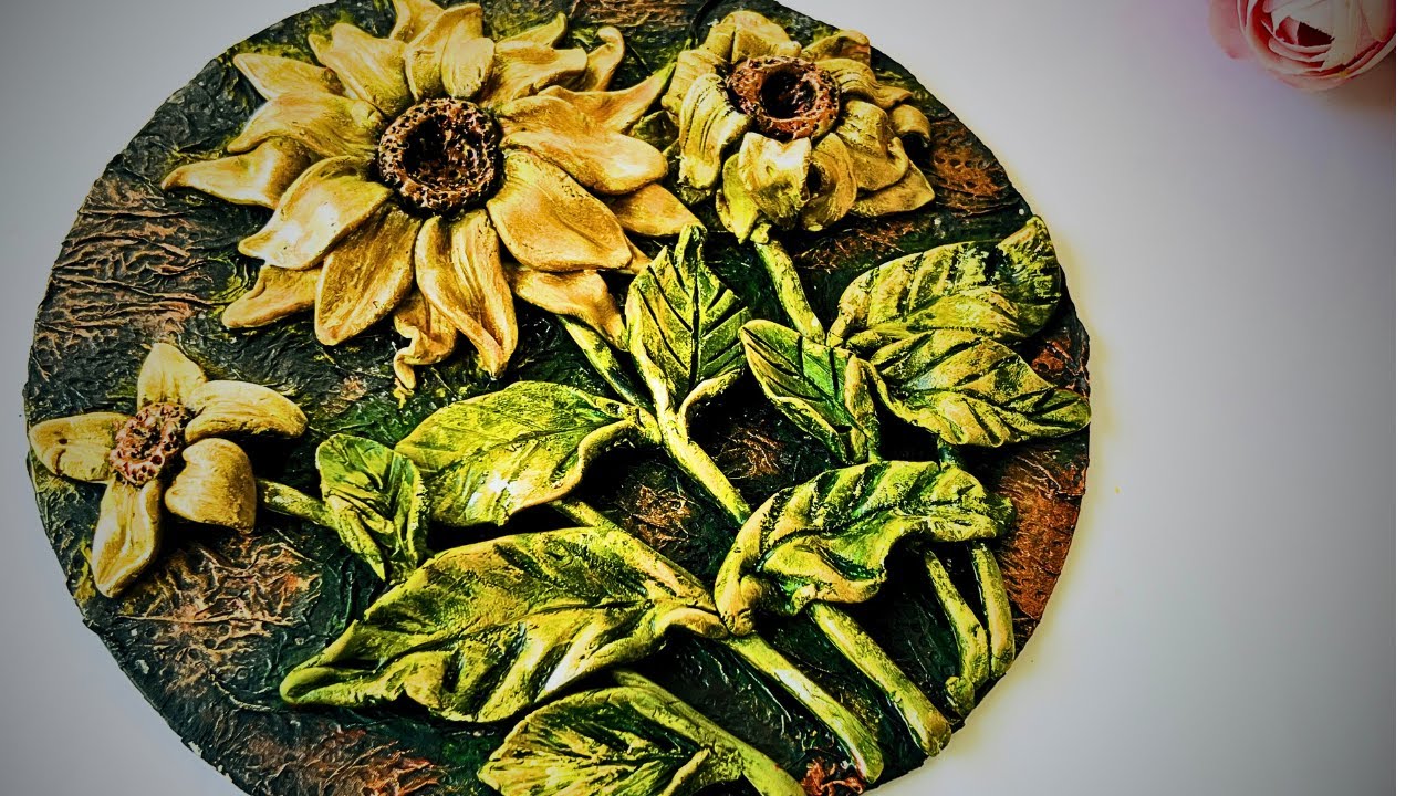 Amazing 3d clay art on canvas | air dry clay | home decor