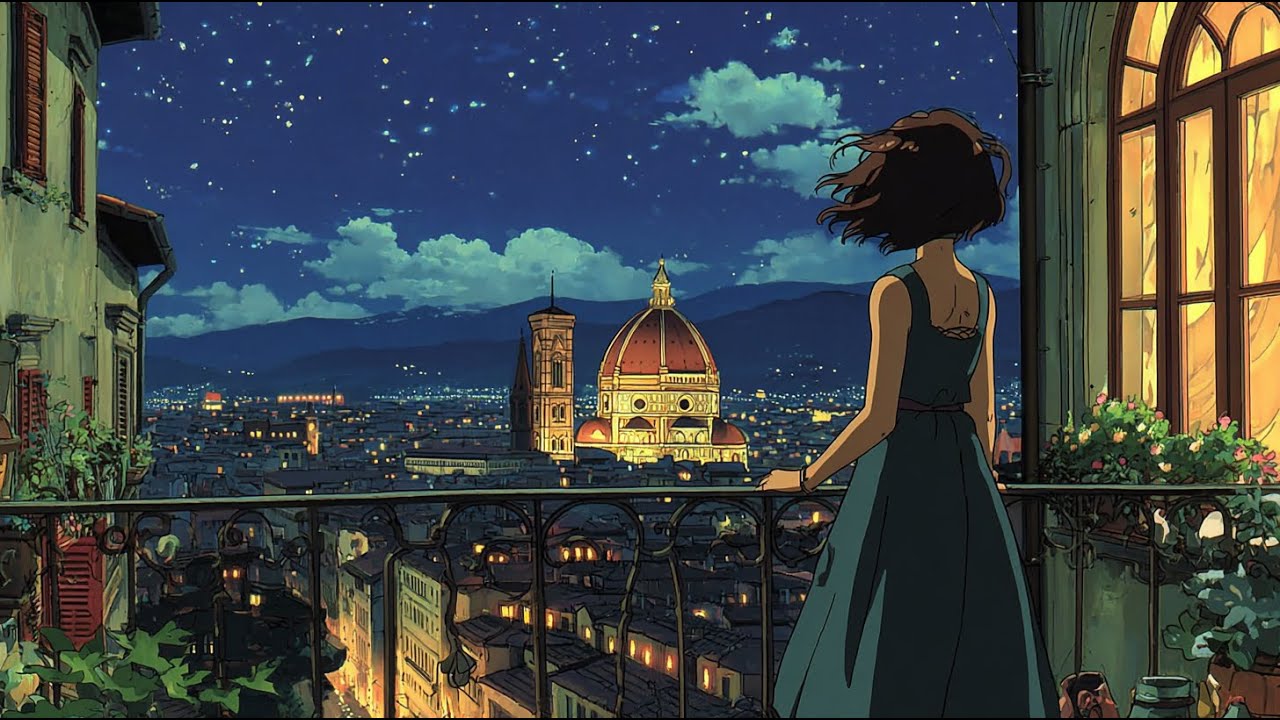 A Day in Florence Italy | Studio Ghibli Inspired MidJourney AI Animated Short