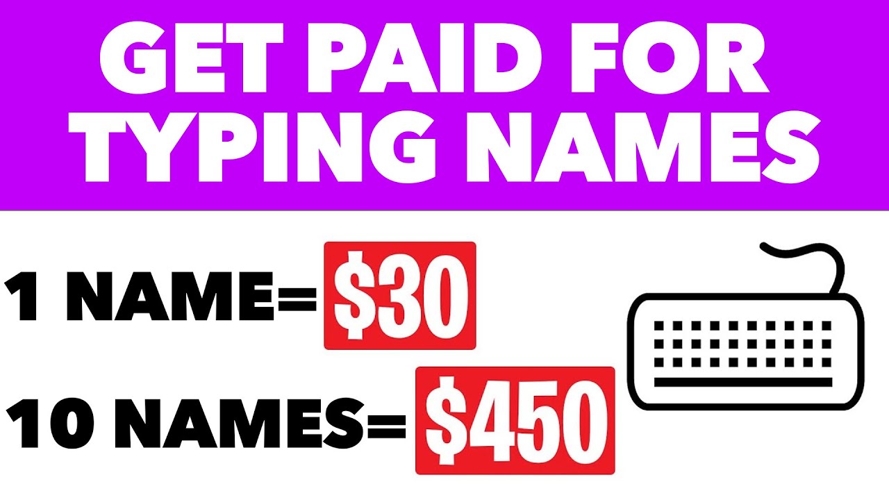 Earn $400 Every Day For Typing Names! (Make Money Online)