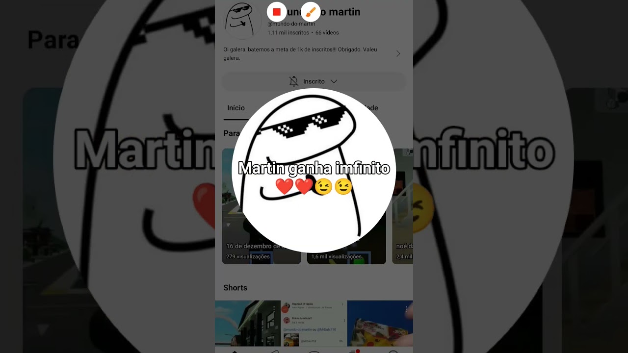 o Martin &eacute; muito legal v&atilde;o no canal dele escreve no canal dele