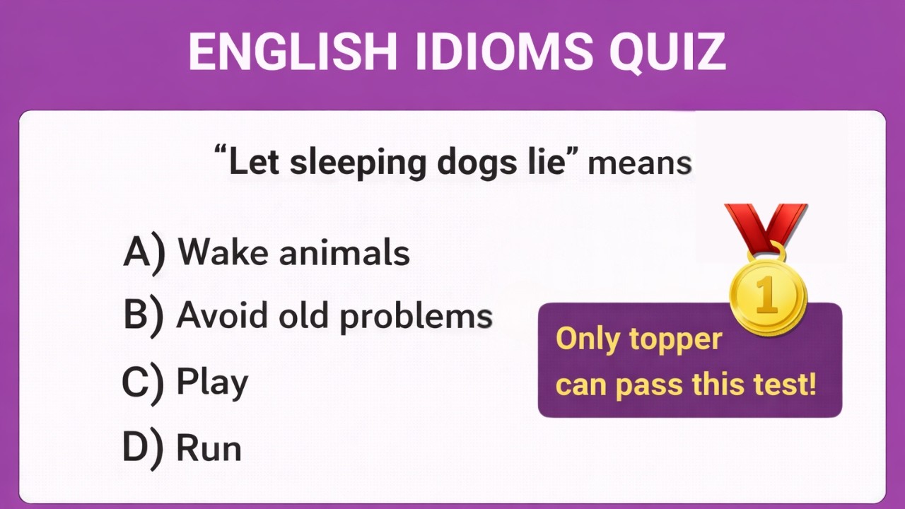 English Idioms Quiz | English Grammar Mcqs For Class 9th And 10th | Episode 6