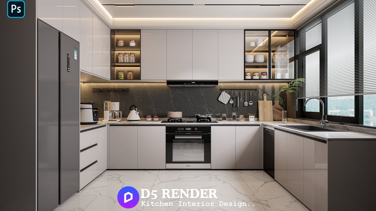 D5 Render Tutorial for Beginner | Step-by-Step Guide to Realistic Interior Design | Kitchen Interior