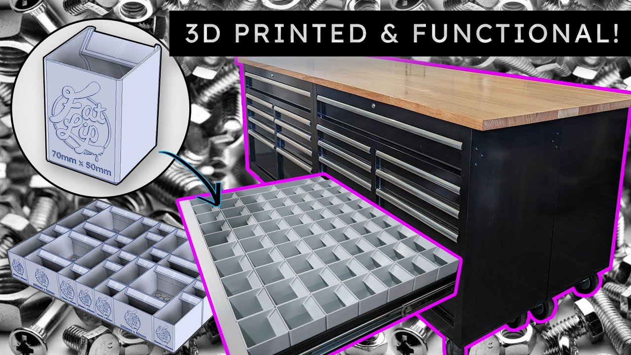 Designing and 3D Printing Drawer Organisers for a Custom Workshop Workbench | DIY Engineering