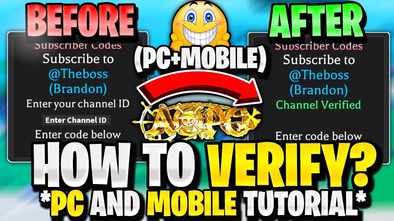 💥*REAL* HOW TO VERIFY CHANNEL ID IN A ONE PIECE GAME ON PC AND MOBILE | HOW TO REDEEM CODES IN AOPG