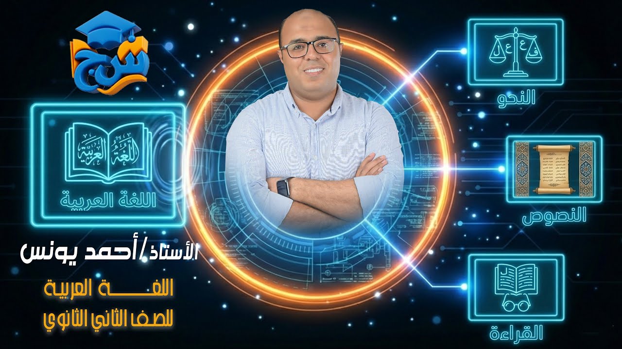 مستر احمد يونس لغة عربي المحاضرة الاولي قواعد نحوية للصف الثاني الثانوي 2025/2026 مع منصة س&ج