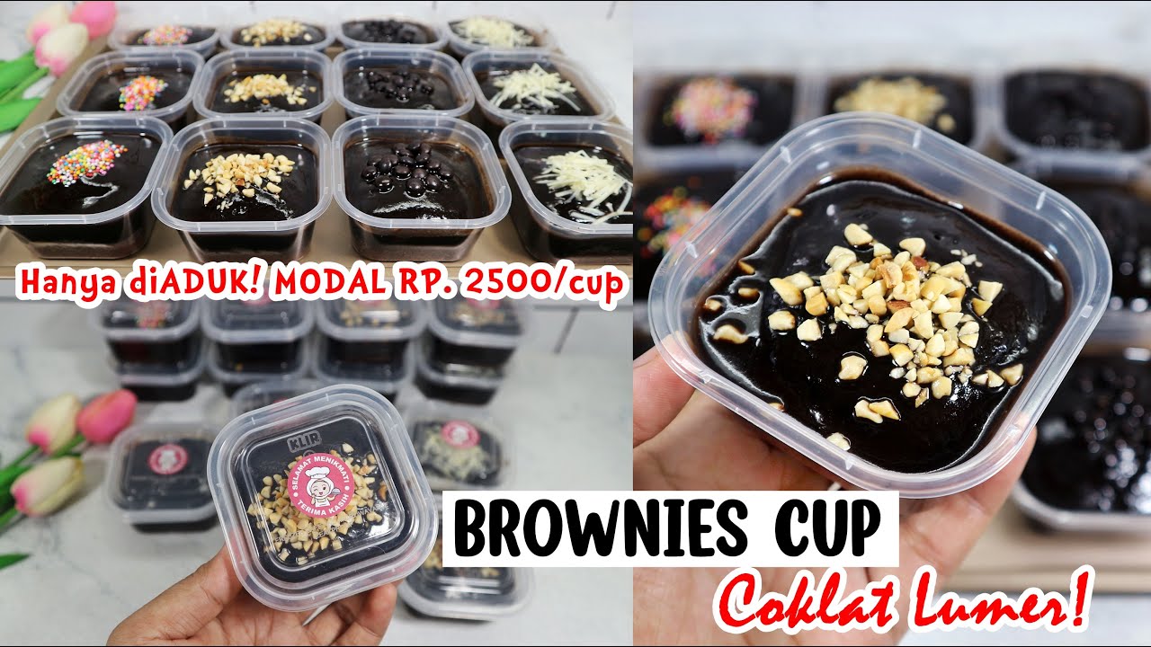 RESEP BROWNIES COKLAT LUMER CUP UNTUK JUALAN EKONOMIS