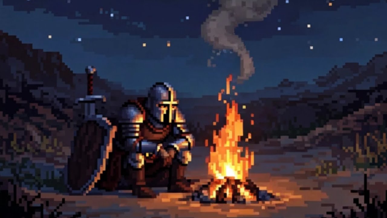 Lay Down Your Burden by the Fire [Medieval Ambient & Pixel Art] – Relaxing Music and RPG