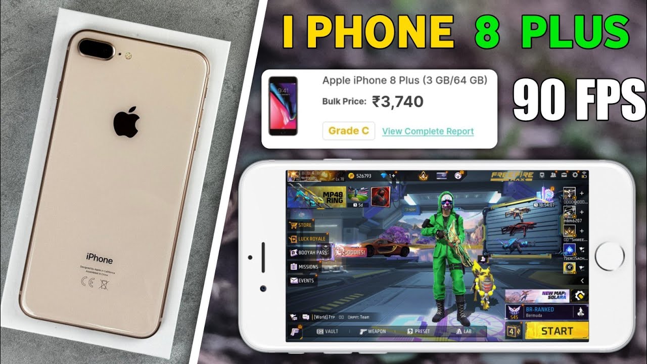 iphone 8 plus unboxing cashify // iphone 8 plus gaming review // iphone 8 plus free fire gameplay