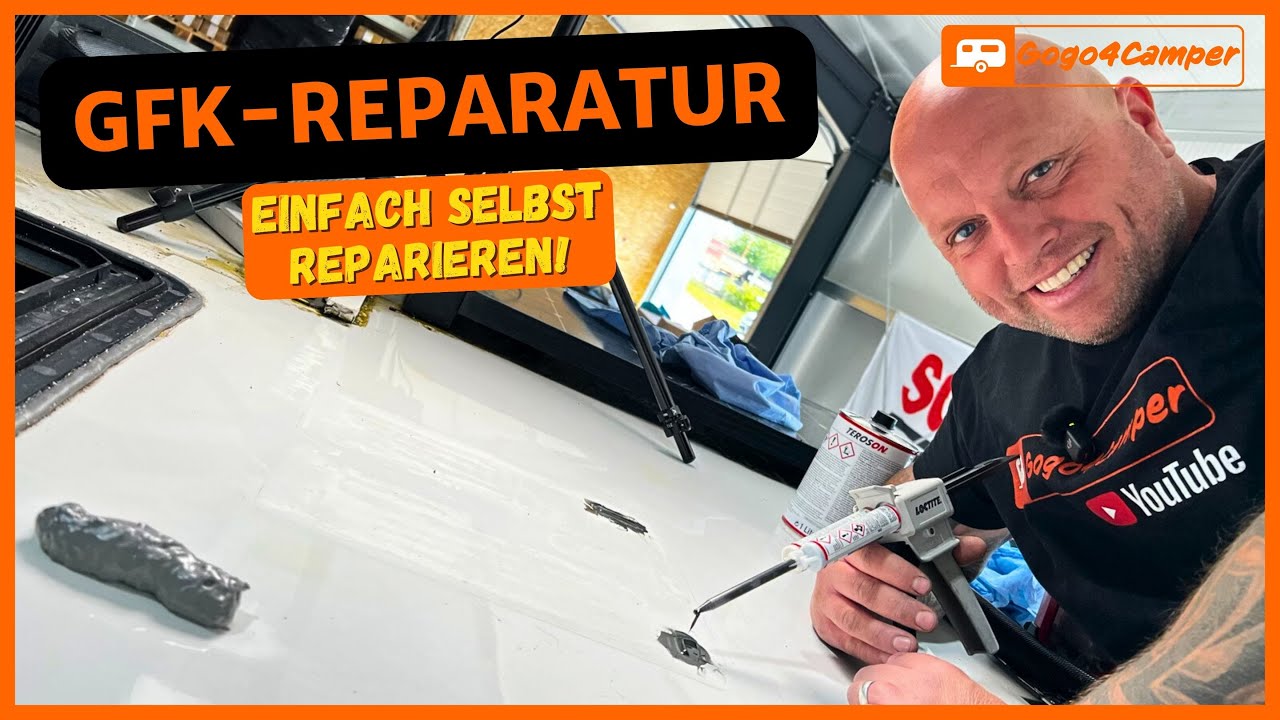 GFK-Schaden am Dach oder der Außenwand? So reparierst du das Loch im Wohnwagen / Wohnmobil